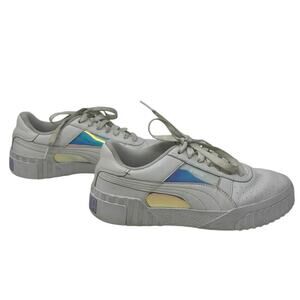 PUMA Cali Glow White Iridescent Sneakers size 7